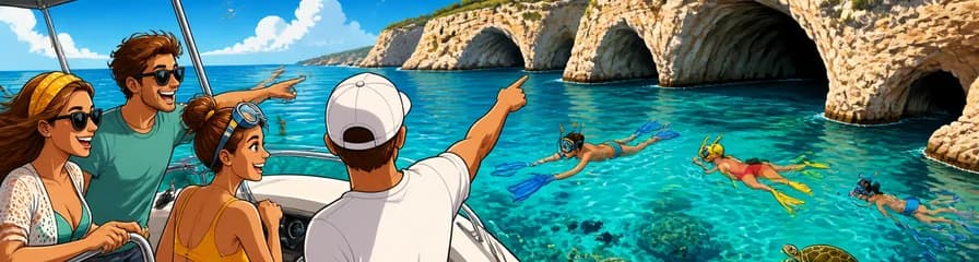 Aventura Marina en Menorca: Excursión en Barco de 3 Horas con Snorkel Safari