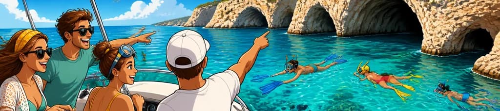 Aventura Marina en Menorca: Excursión en Barco de 3 Horas con Snorkel Safari