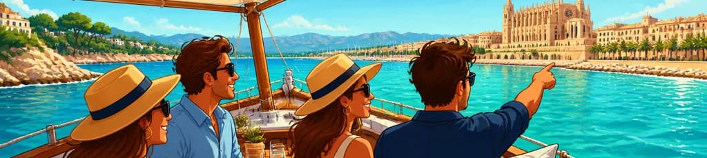 Excursión en llaüt mallorquín privado por la bahía de Palma