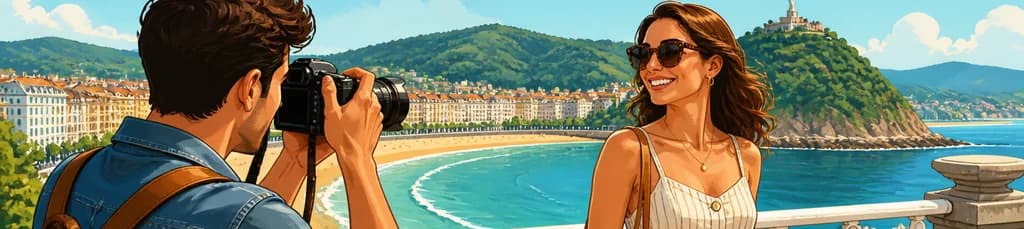 Sesión fotográfica de vacaciones en San Sebastián con fotógrafo profesional