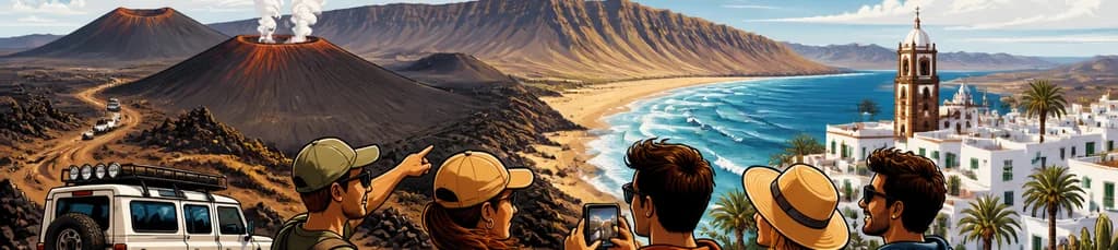 Aventura en todoterreno 4x4 por los volcanes de Lanzarote, la Playa de Famara y Teguise