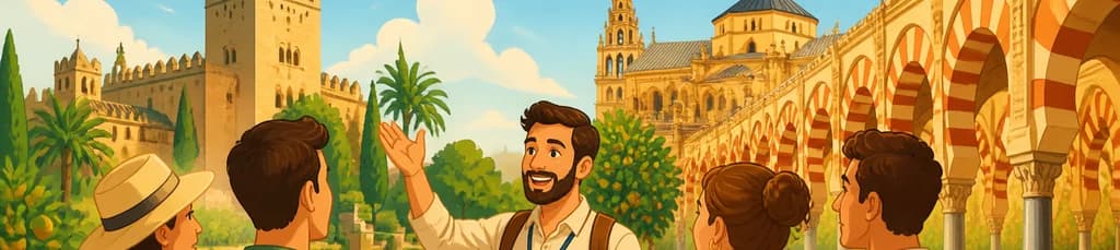 Recorrido guiado para explorar los dos emblemáticos monumentos de Córdoba: la Mezquita-Catedral y el Alcázar.