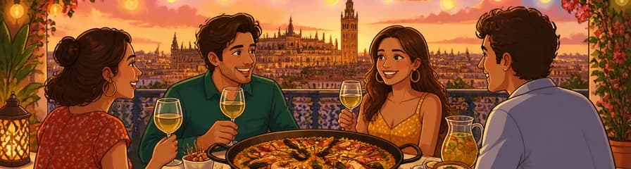 Disfruta de una velada gastronómica con paella en Sevilla