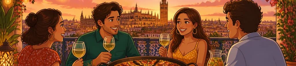Disfruta de una velada gastronómica con paella en Sevilla