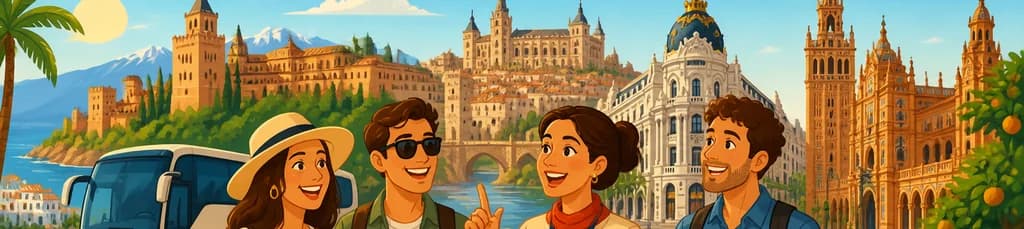 Recorrido de 7 días por Granada, Toledo, Madrid y Sevilla con salida desde la Costa del Sol
