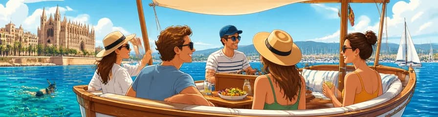 Descubre la costa de Mallorca a bordo de un llaut eléctrico con salida desde Puerto Portals
