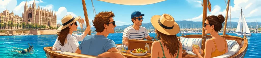 Descubre la costa de Mallorca a bordo de un llaut eléctrico con salida desde Puerto Portals