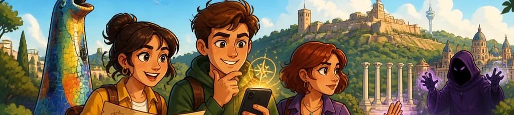 Aventura de exploración mágica al aire libre en Montjuïc, Barcelona