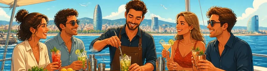 Curso de coctelería y paseo en velero por la costa de Barcelona