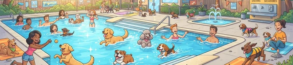 Sesión matutina en la piscina canina de VivePets