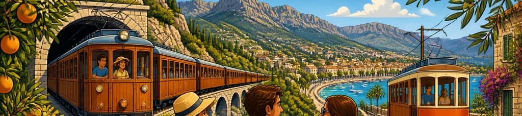 Viaje en el Tren de Sóller y su Tranvía al Puerto