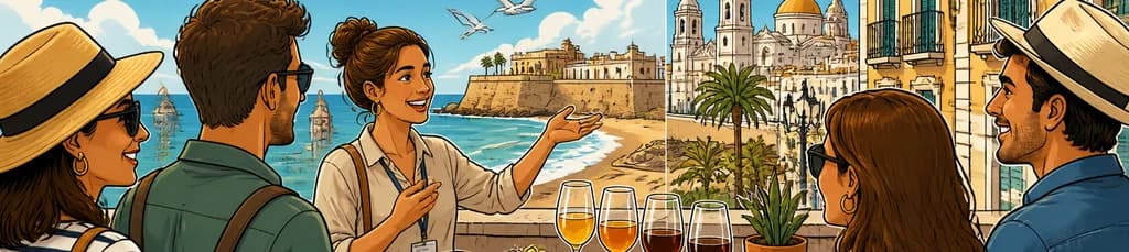Descubre la costa de Cádiz: un recorrido panorámico y a pie con maridaje de quesos y jerez