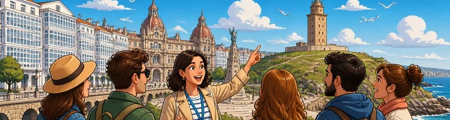 Recorrido turístico privado de medio día por La Coruña con guía