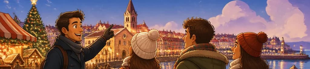 Tour privado navideño mágico por la ciudad de Gijón