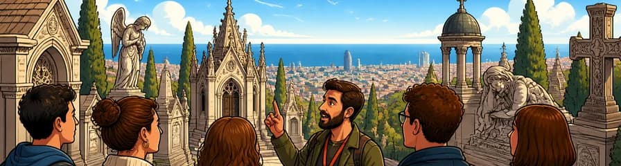 Recorrido a pie por el cementerio de Montjuïc: una inmersión en el arte, la historia y las vistas de Barcelona