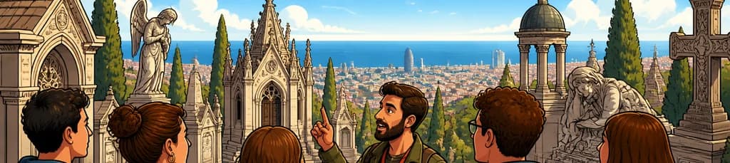 Recorrido a pie por el cementerio de Montjuïc: una inmersión en el arte, la historia y las vistas de Barcelona