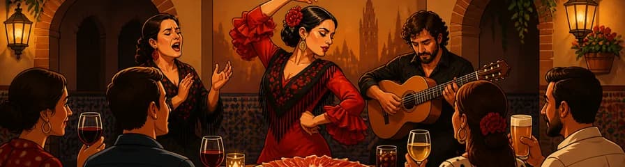Experimenta la pasión del flamenco con jamón ibérico de primera calidad en Sevilla