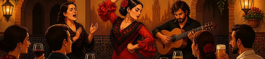 Experimenta la pasión del flamenco con jamón ibérico de primera calidad en Sevilla