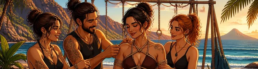 Experiencia de shibari en la playa de Tenerife