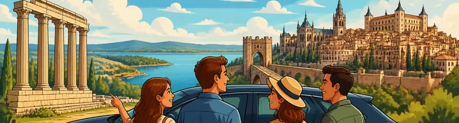 Tour privado en coche desde Madrid para explorar Toledo y Talavera