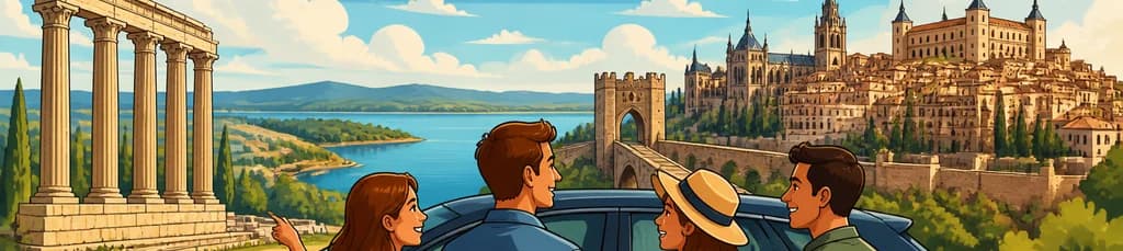 Tour privado en coche desde Madrid para explorar Toledo y Talavera