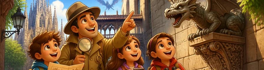 Recorrido privado de dragones en Barcelona, una aventura familiar para niños