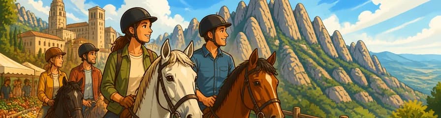 Experimente la belleza de Montserrat con nuestras cabalgatas privadas por su Parque Natural