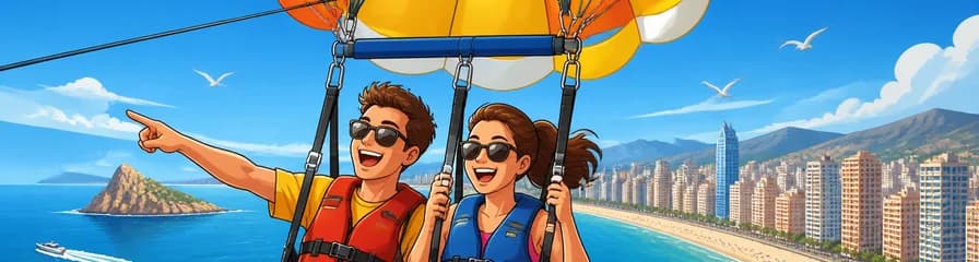 Experimenta la aventura de volar en parasailing sobre Benidorm