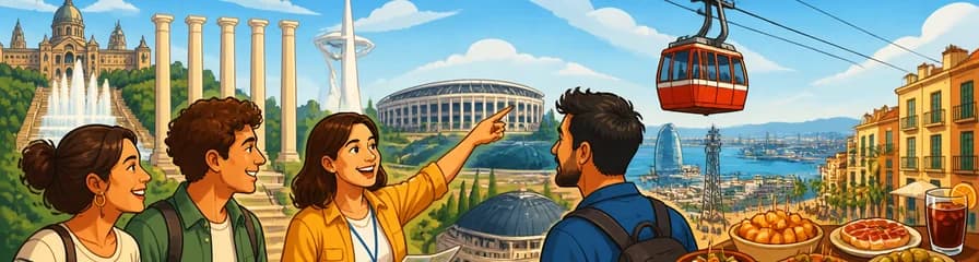 Recorrido Olímpico por Barcelona, incluyendo el Teleférico del Port y Degustación de Tapas