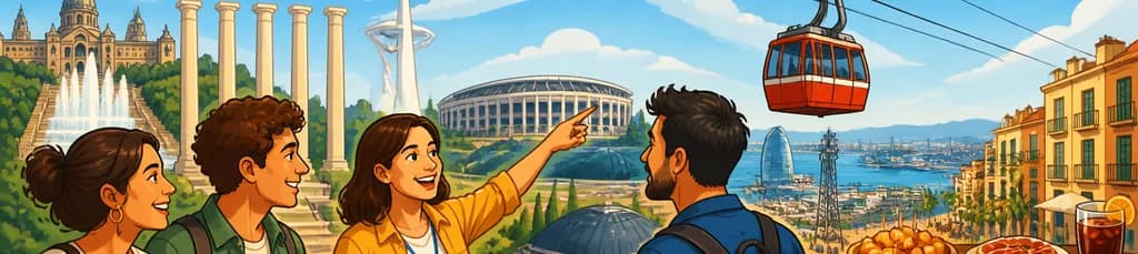 Recorrido Olímpico por Barcelona, incluyendo el Teleférico del Port y Degustación de Tapas