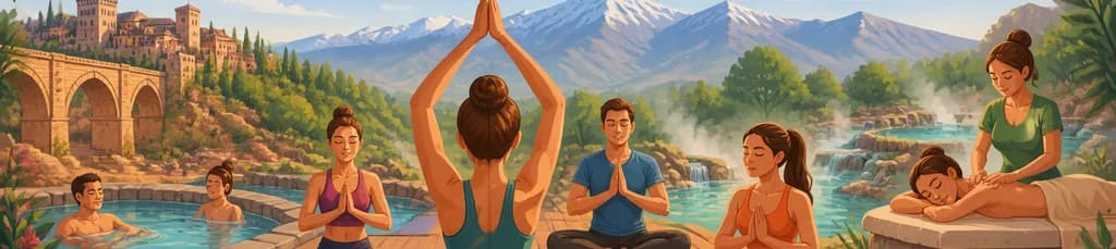 Yoga y Relajación en Aguas Termales de un Oasis Natural con Salida desde Granada