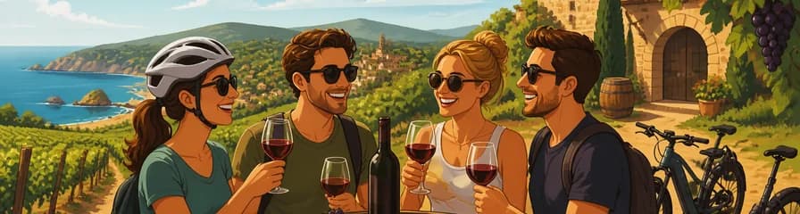 Cata de vinos y recorrido en bicicleta por los viñedos de la Costa Brava