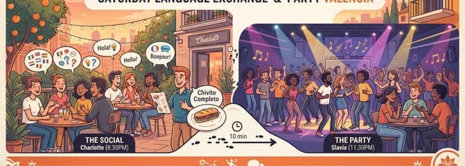 Intercambio de Idiomas y Fiesta del Sábado en Valencia