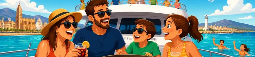 Excursión de tres horas en catamarán por Málaga, incluyendo degustación de paella