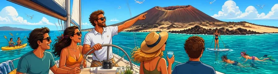 Travesía marítima privada de cuatro horas en velero por la isla de Lobos