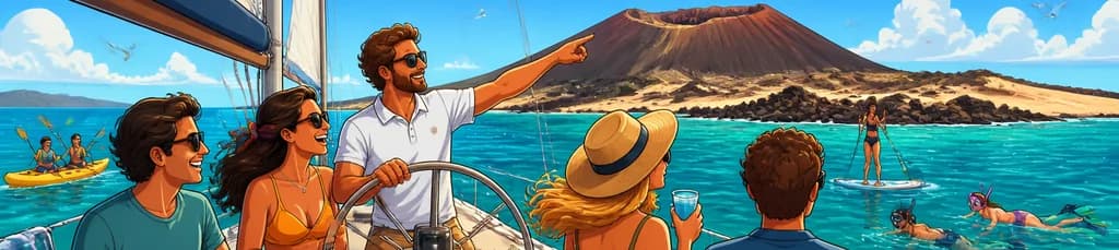 Travesía marítima privada de cuatro horas en velero por la isla de Lobos