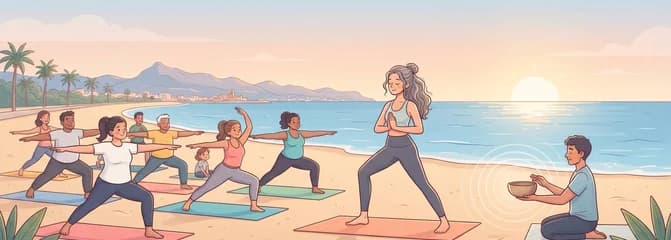Yoga en la playa: Desconecta para reconectar (inglés y español)