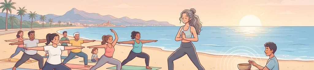 Yoga en la playa: Desconecta para reconectar (inglés y español)