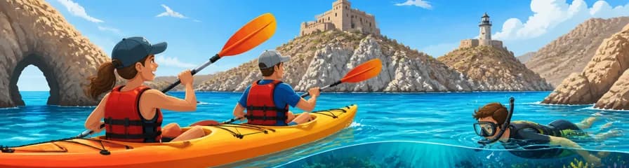 Exploración en kayak y snorkel por las ensenadas más bellas del Parque Natural Cabo de Gata