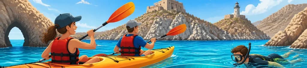 Exploración en kayak y snorkel por las ensenadas más bellas del Parque Natural Cabo de Gata