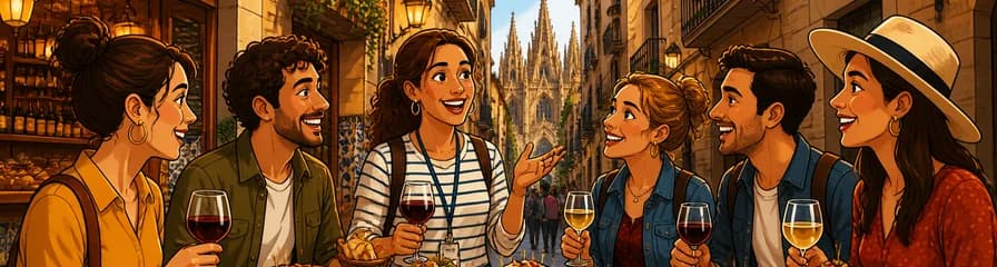 Recorrido a pie de 3 horas por la comida y el vino de Barcelona
