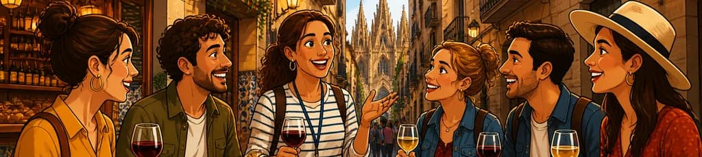 Recorrido a pie de 3 horas por la comida y el vino de Barcelona