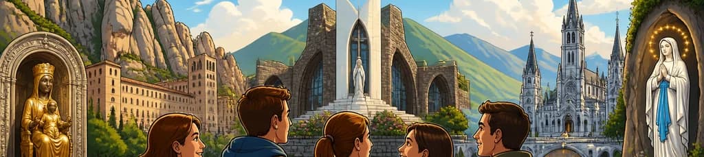 Recorrido Mariano: Santuarios de Lourdes, Montserrat y Meritxell