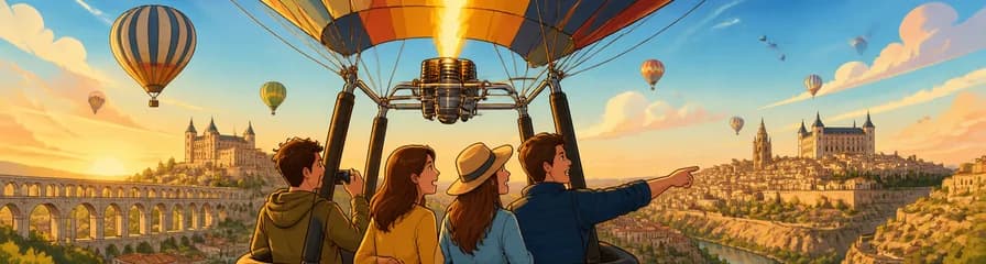 Viaje en globo aerostático por Segovia, con posibilidad de transporte desde Madrid