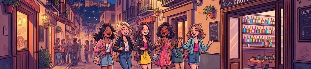 Juerga de chicas: el pub crawl para la noche granadina