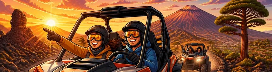 Emocionante recorrido en buggy por el Parque Nacional del Teide al caer la tarde