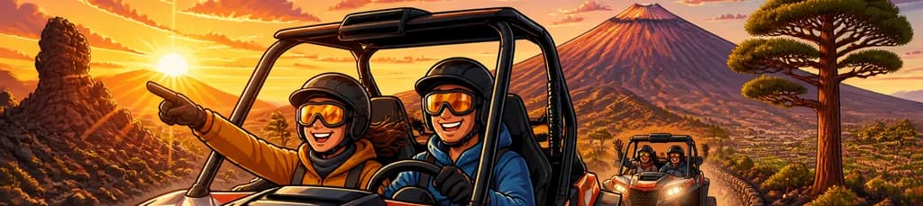 Emocionante recorrido en buggy por el Parque Nacional del Teide al caer la tarde