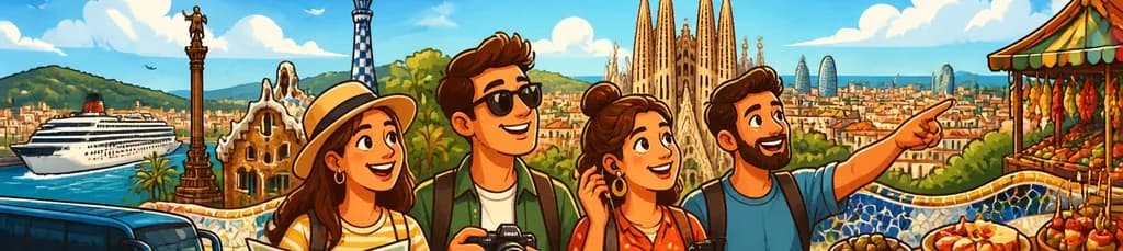 Recorrido urbano de 6 horas por Barcelona con traslado de ida y vuelta al puerto