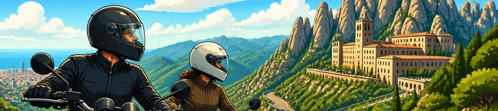 Descubre Cataluña: Un Tour Privado en Moto de Día Completo, de Montañas a Monasterios