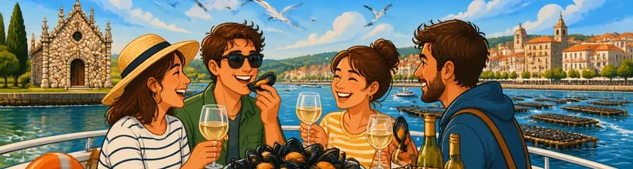 Rías Baixas desde Santiago y A Coruña: Travesía en Barco y Degustación